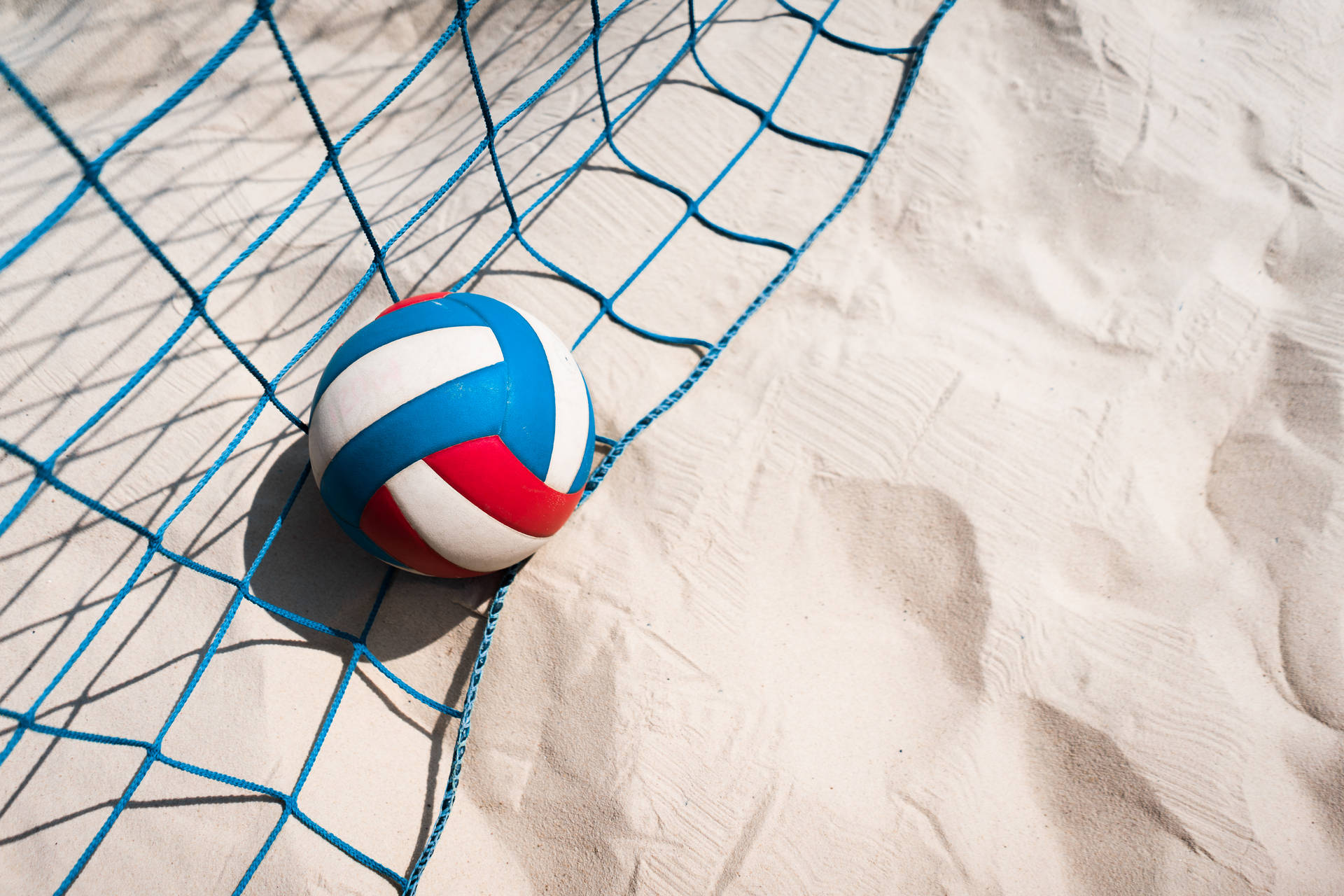 Blue Net Volleyball 4k Background