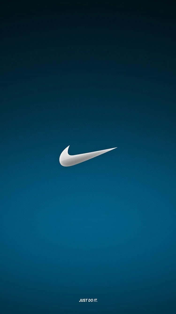 Blue Nike Logo 750 X 1334 Background