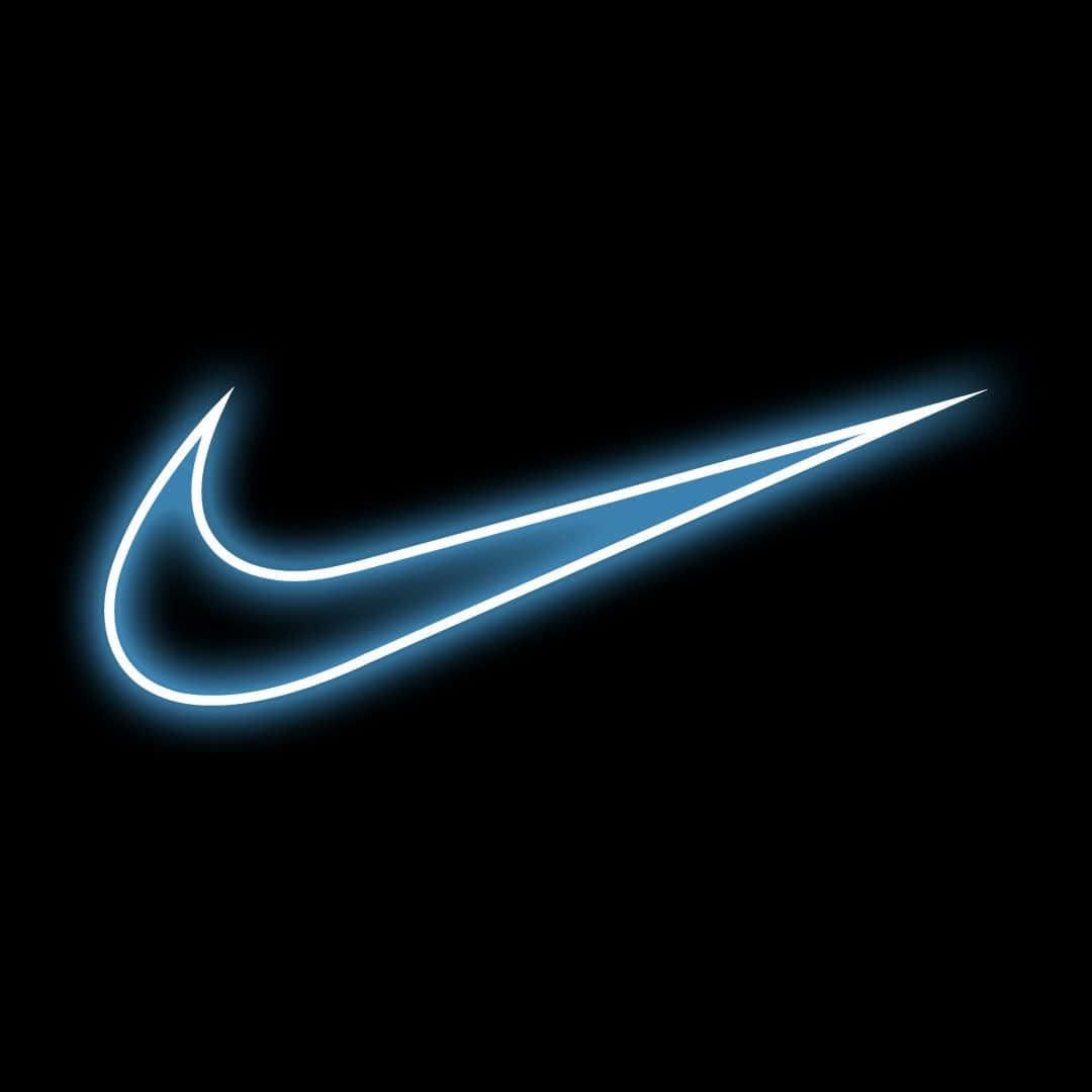 Blue Nike Sneakers In Style Background