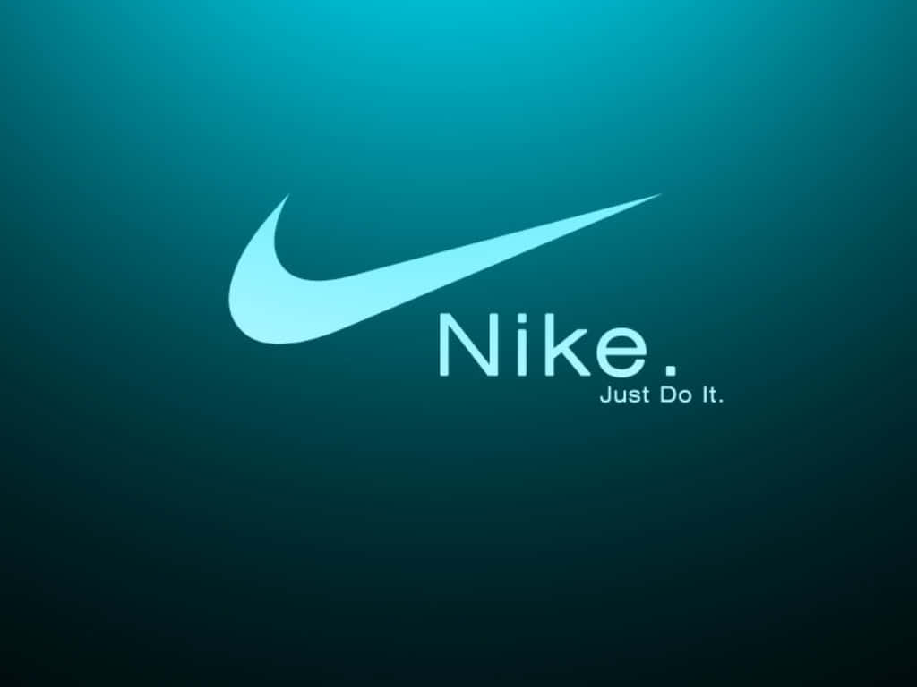 Blue Nike Sneakers In Style Background