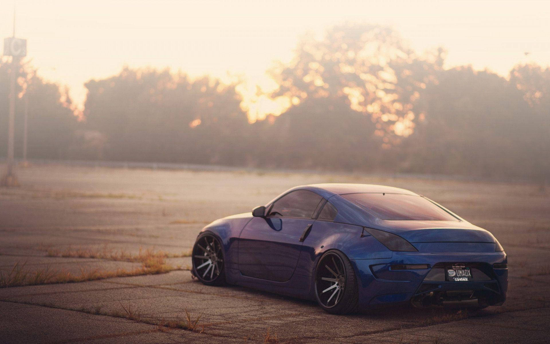 Blue Nissan 350z Iphone Screen Background