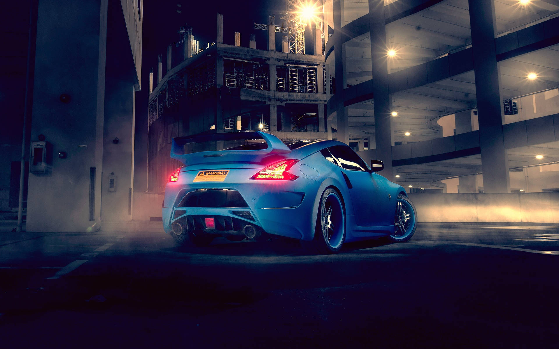 Blue Nissan 370z Roaming Around Background