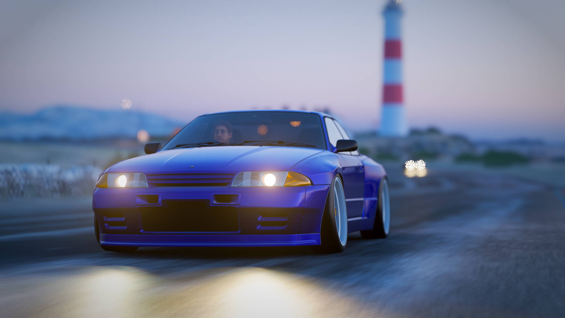 Blue Nissan From Forza Horizon 4 Background