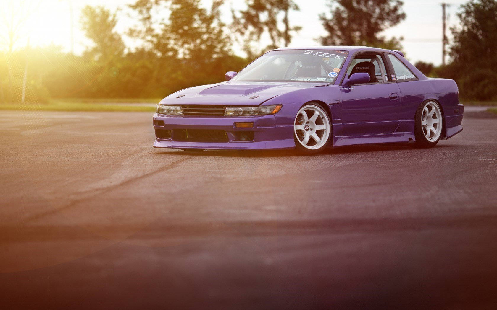 Blue Nissan Silvia S14 Background