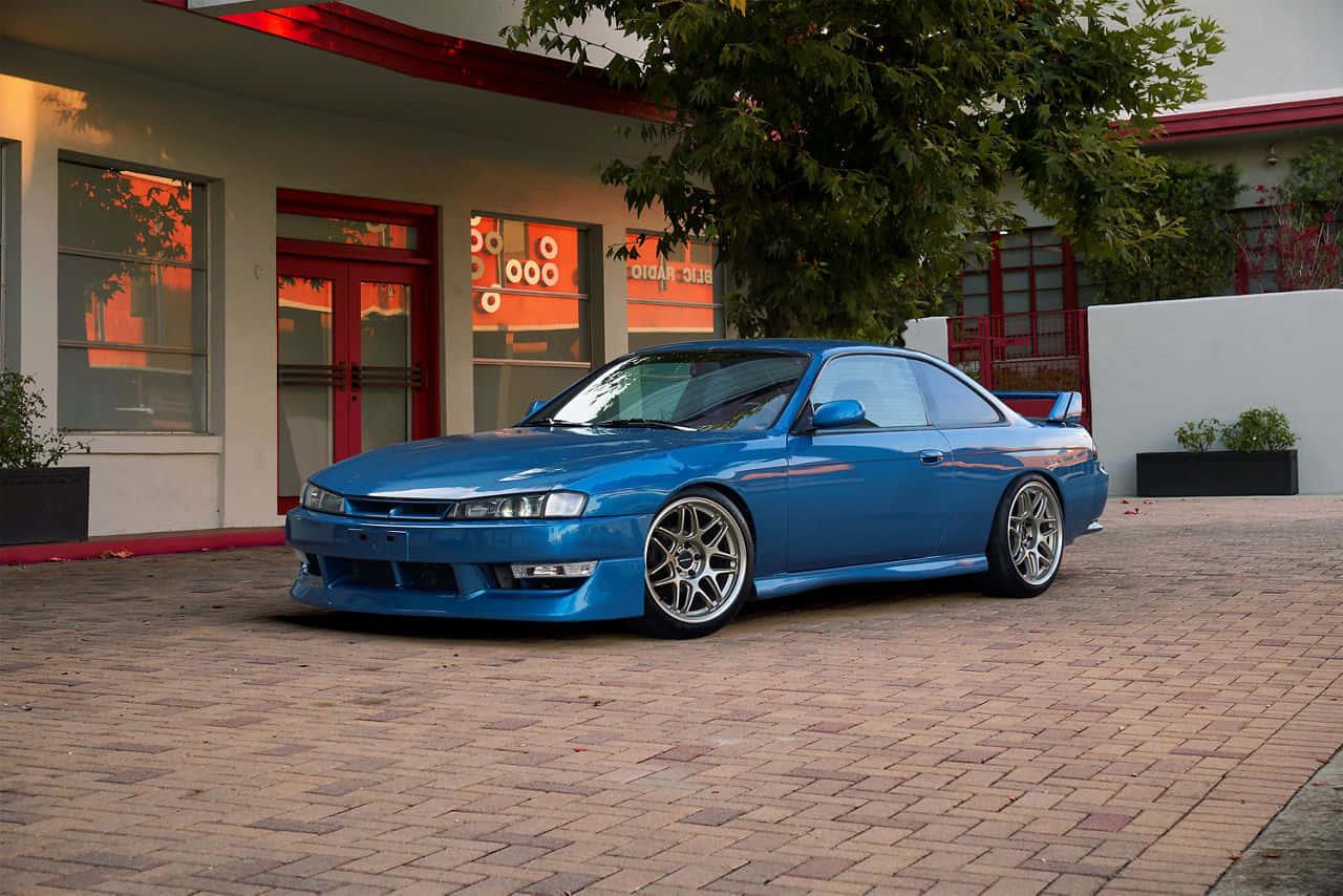 Blue Nissan240sx Custom Tuning Background
