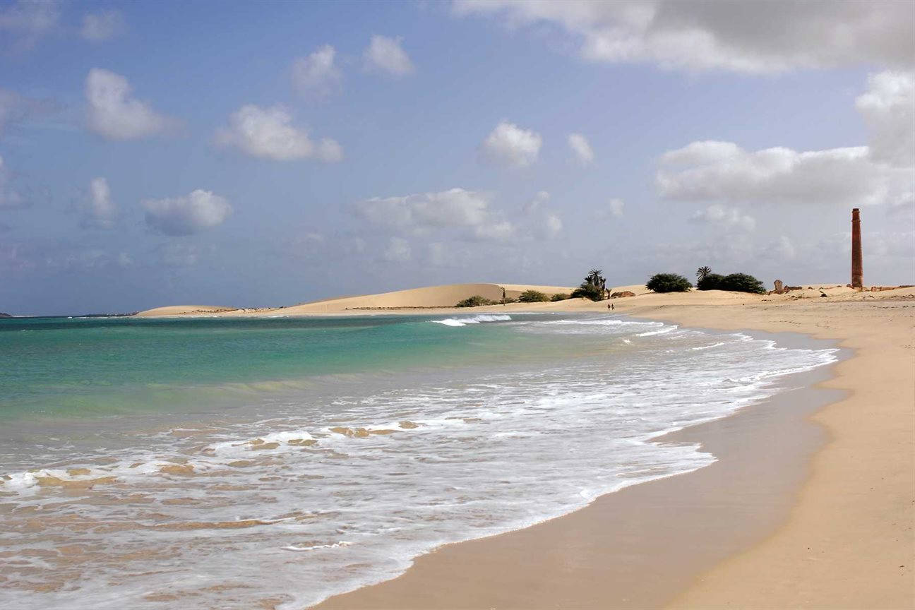 Blue Ocean Water In Cape Verde Background