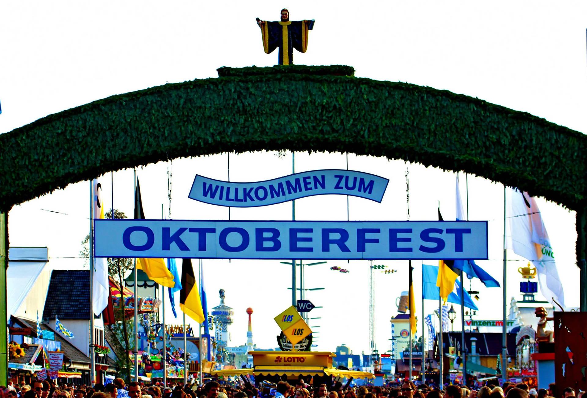 Blue Oktoberfest Signage Background