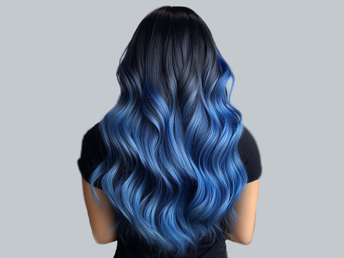 Blue Ombre Hairstyle Background