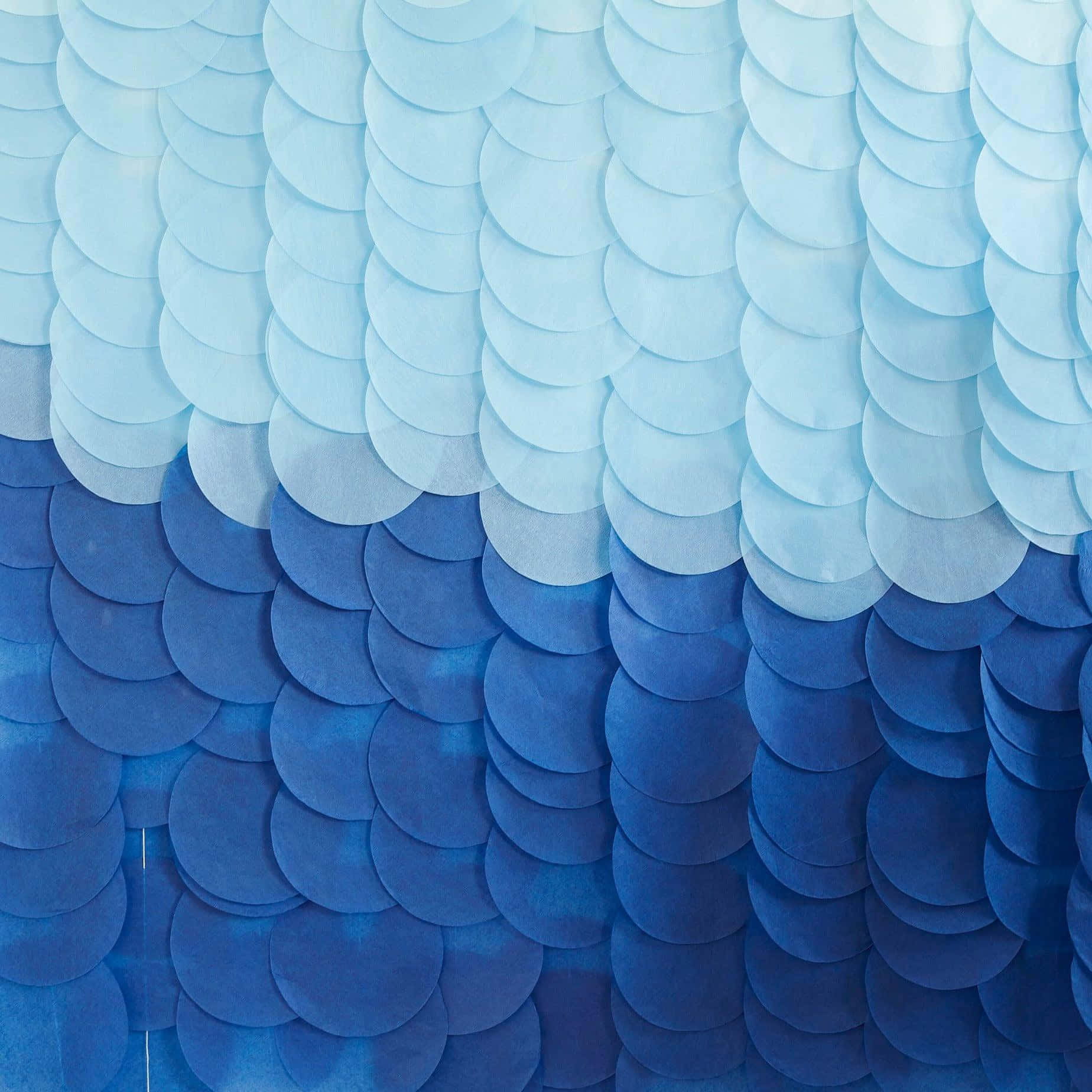 Blue Ombre Scale Pattern Background