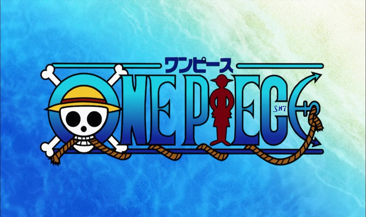 Blue One Piece Logo Background