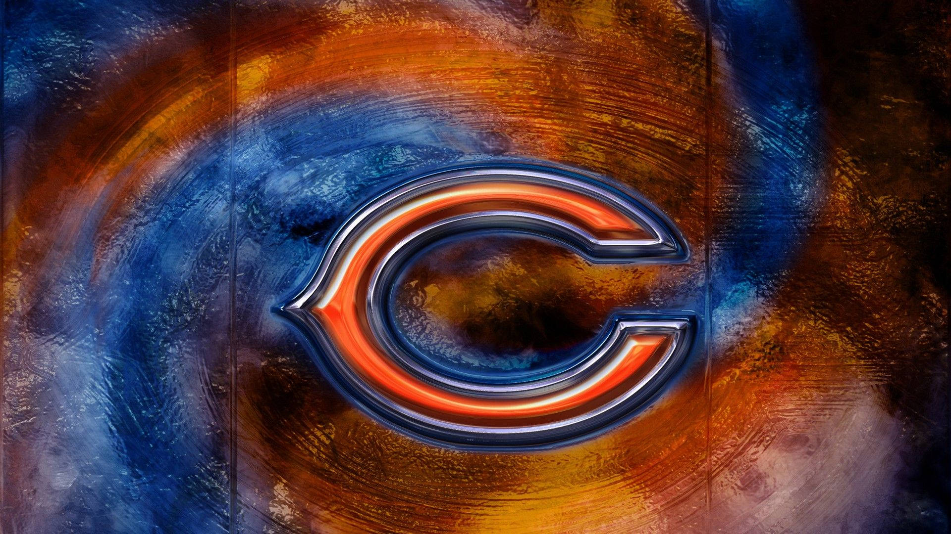 Blue Orange Chicago Bears Background