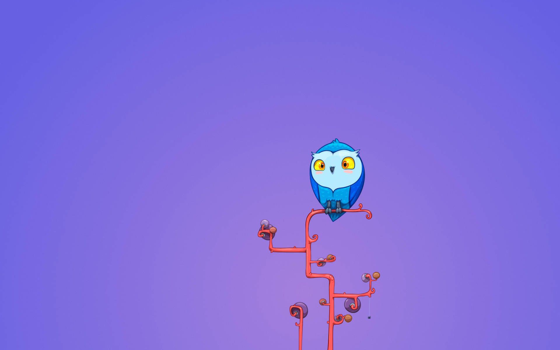 Blue Owl Cartoon Background