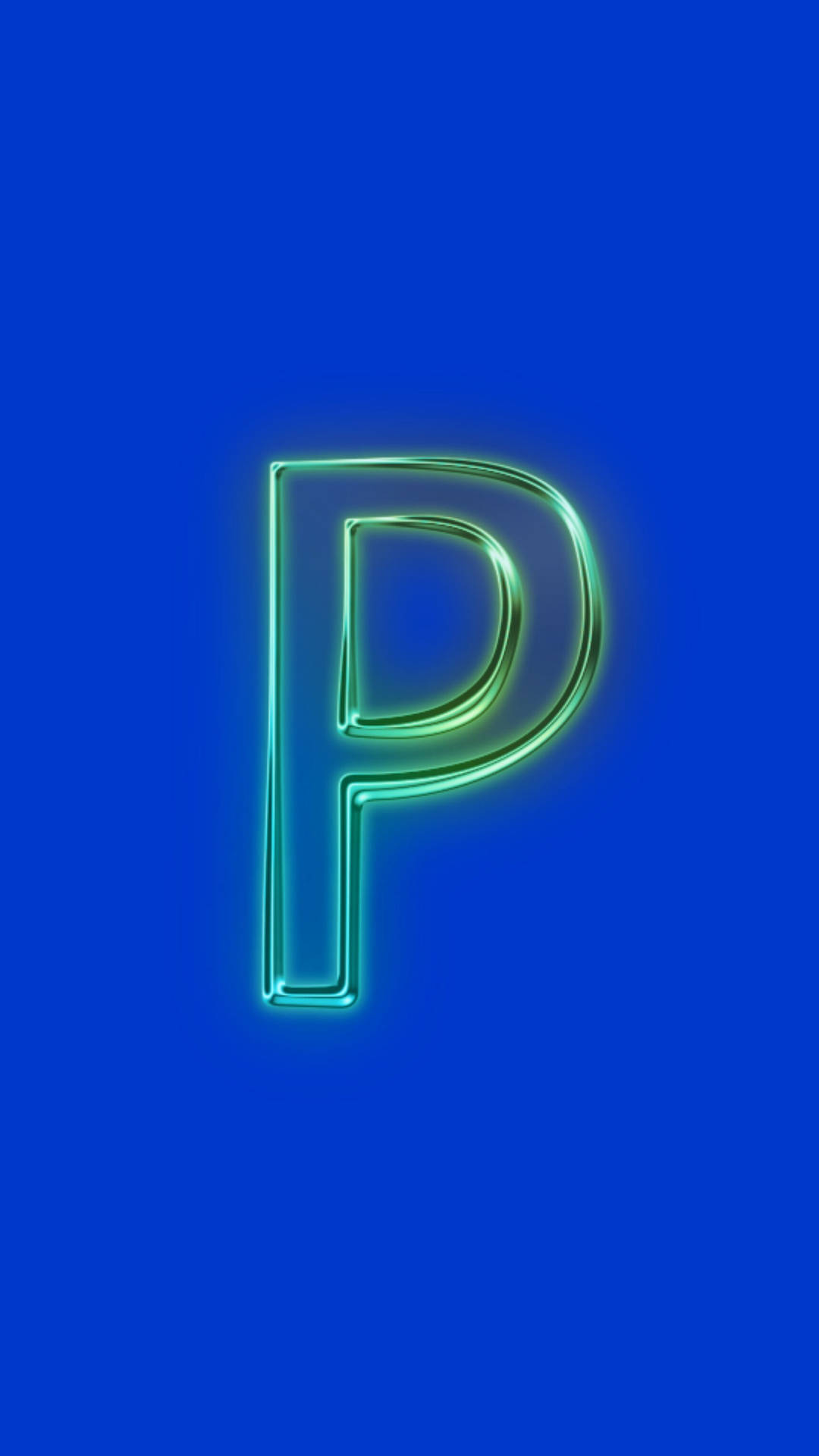 Blue P Letter Background