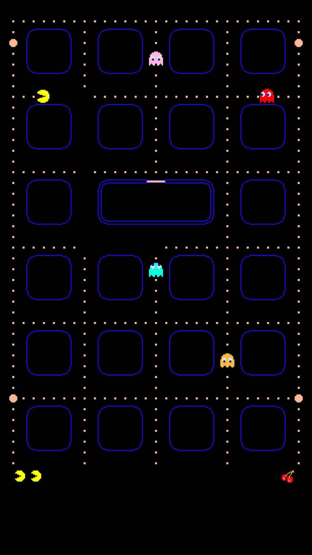 Blue Pac Man Video Game Interface