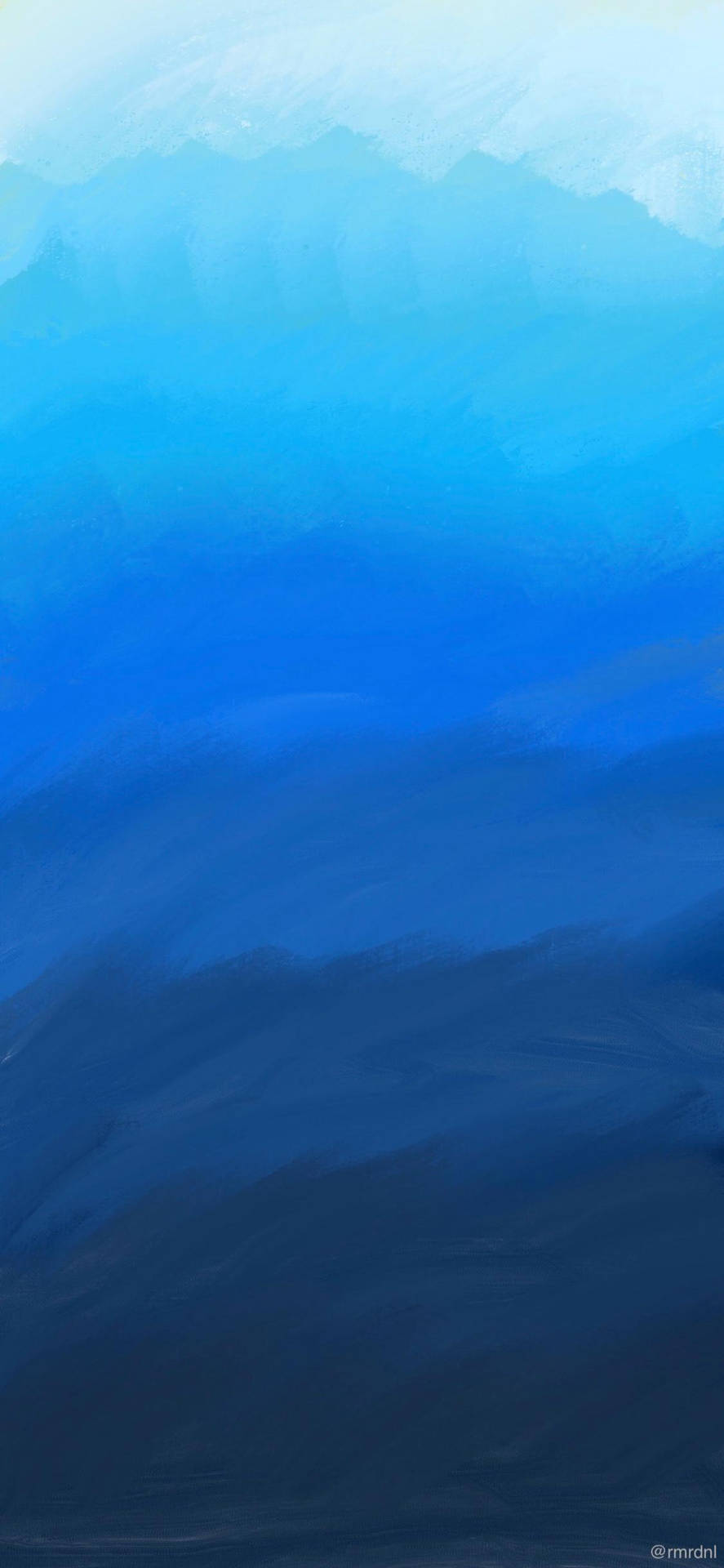 Blue Paint Shades Minimalist Android Background