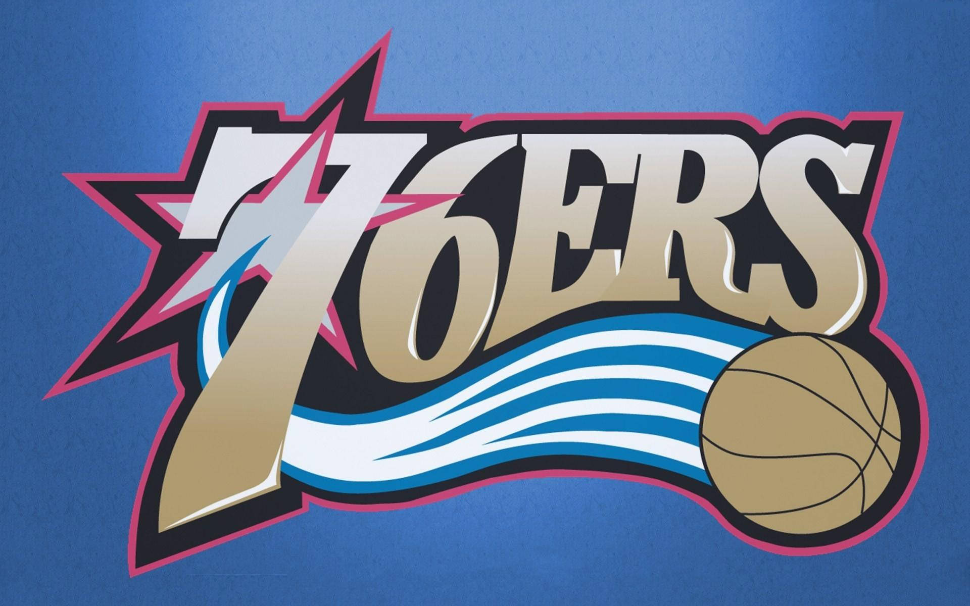 Blue Phila Sixers Team Logo Background