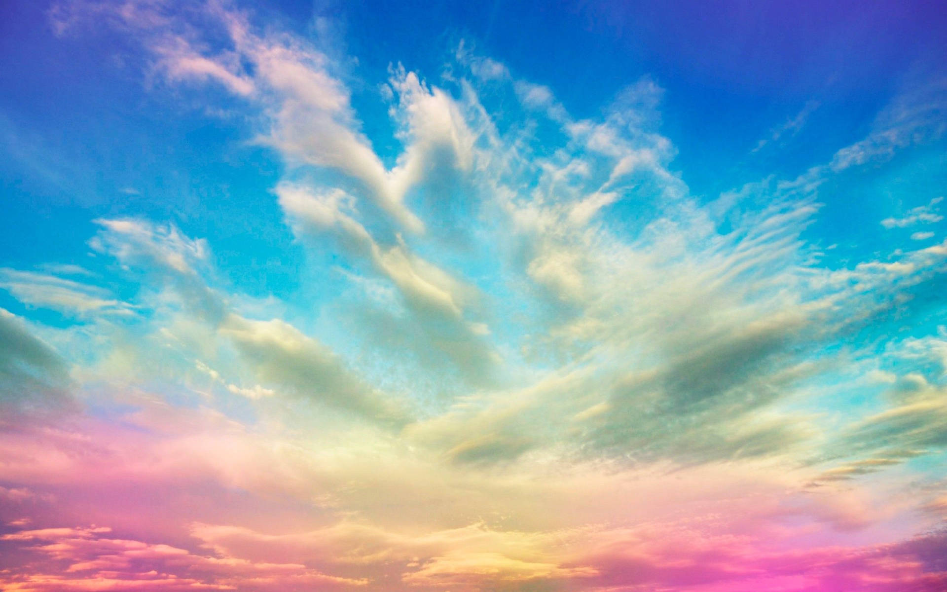 Blue Pink Sky Laptop Background