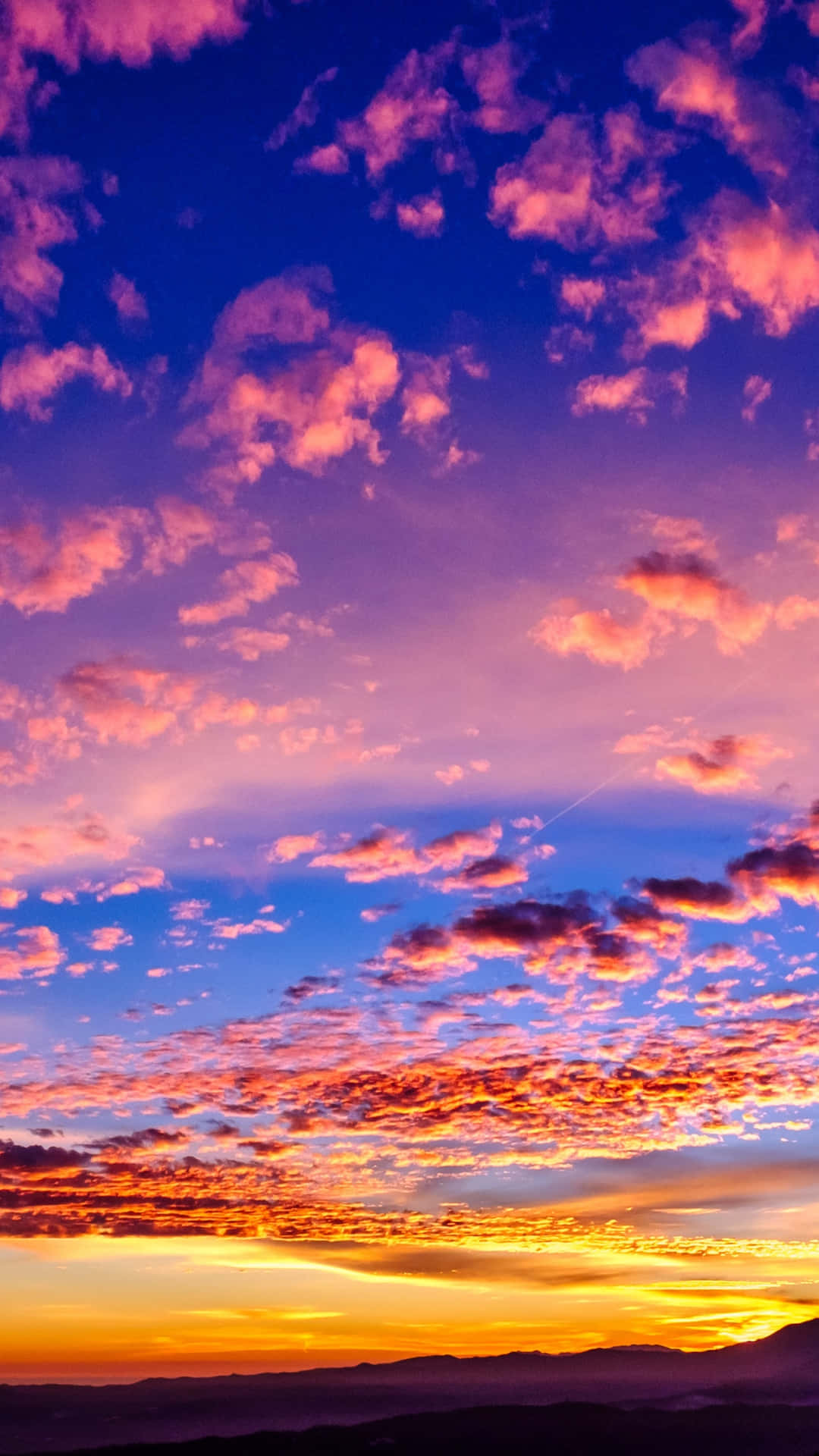 Blue Pink Sunset Cloud