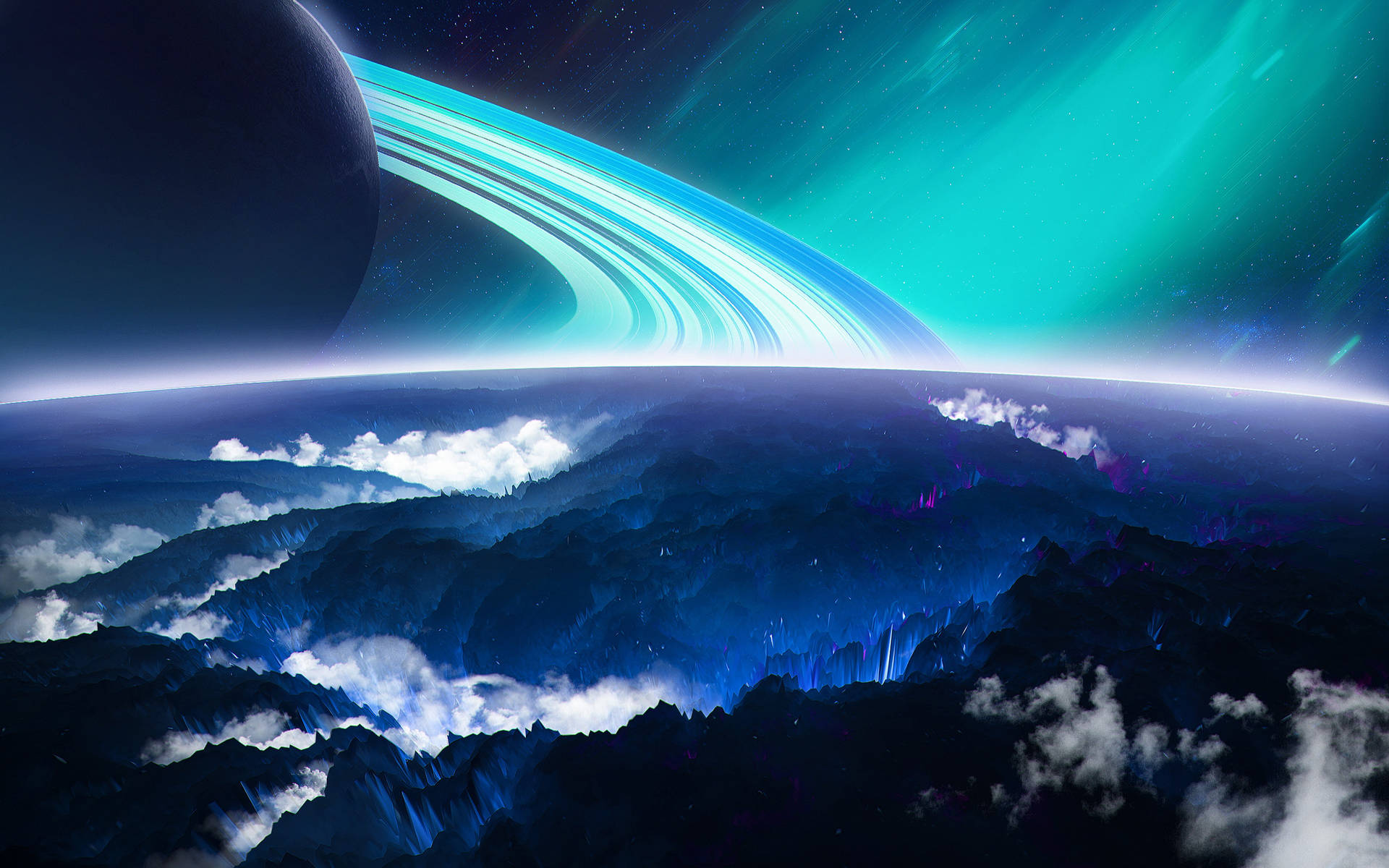 Blue Planet Cosmos Background