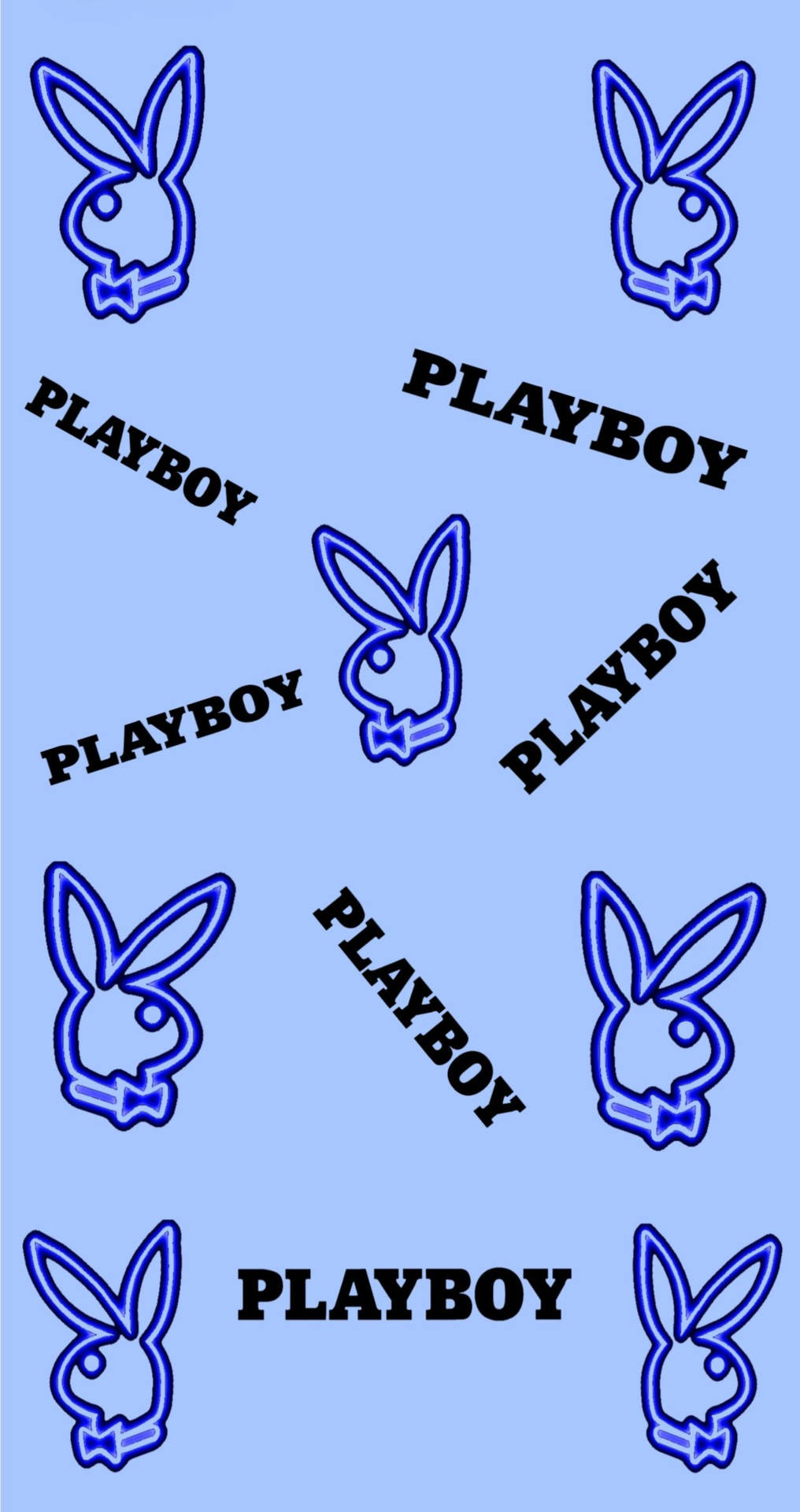 Blue Playboy Logo Background