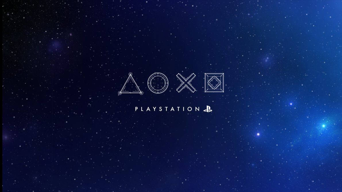 Blue Playstation Constellation Art Background