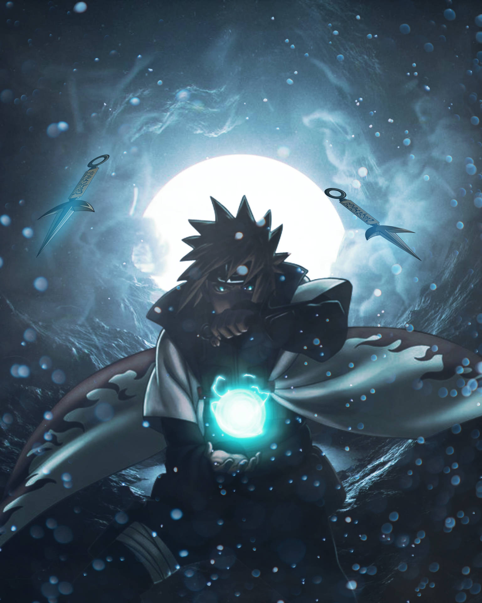 Blue Powered Minato Namikaze Naruto Mobile 4k