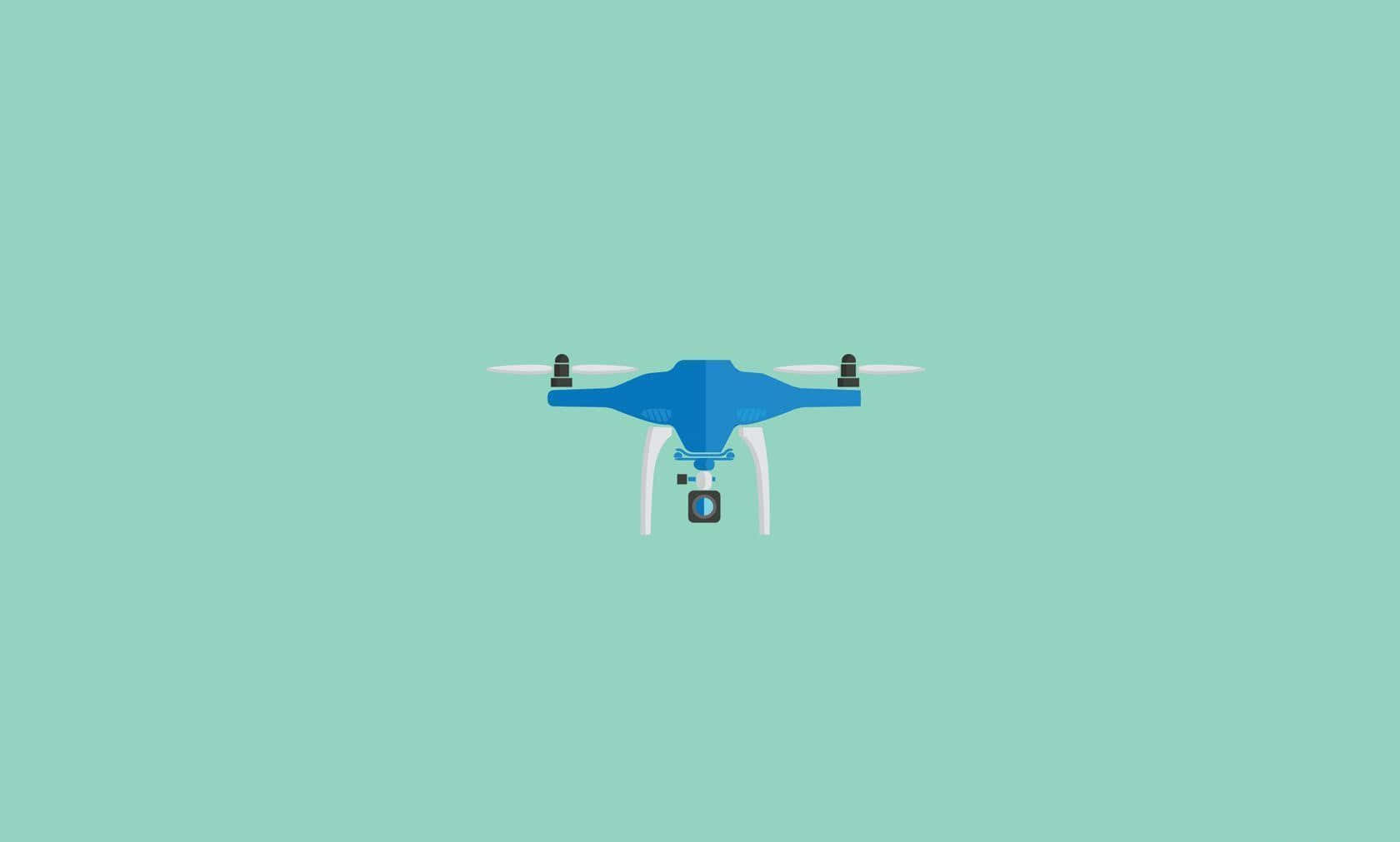 Blue Quadcopter Drone Illustration