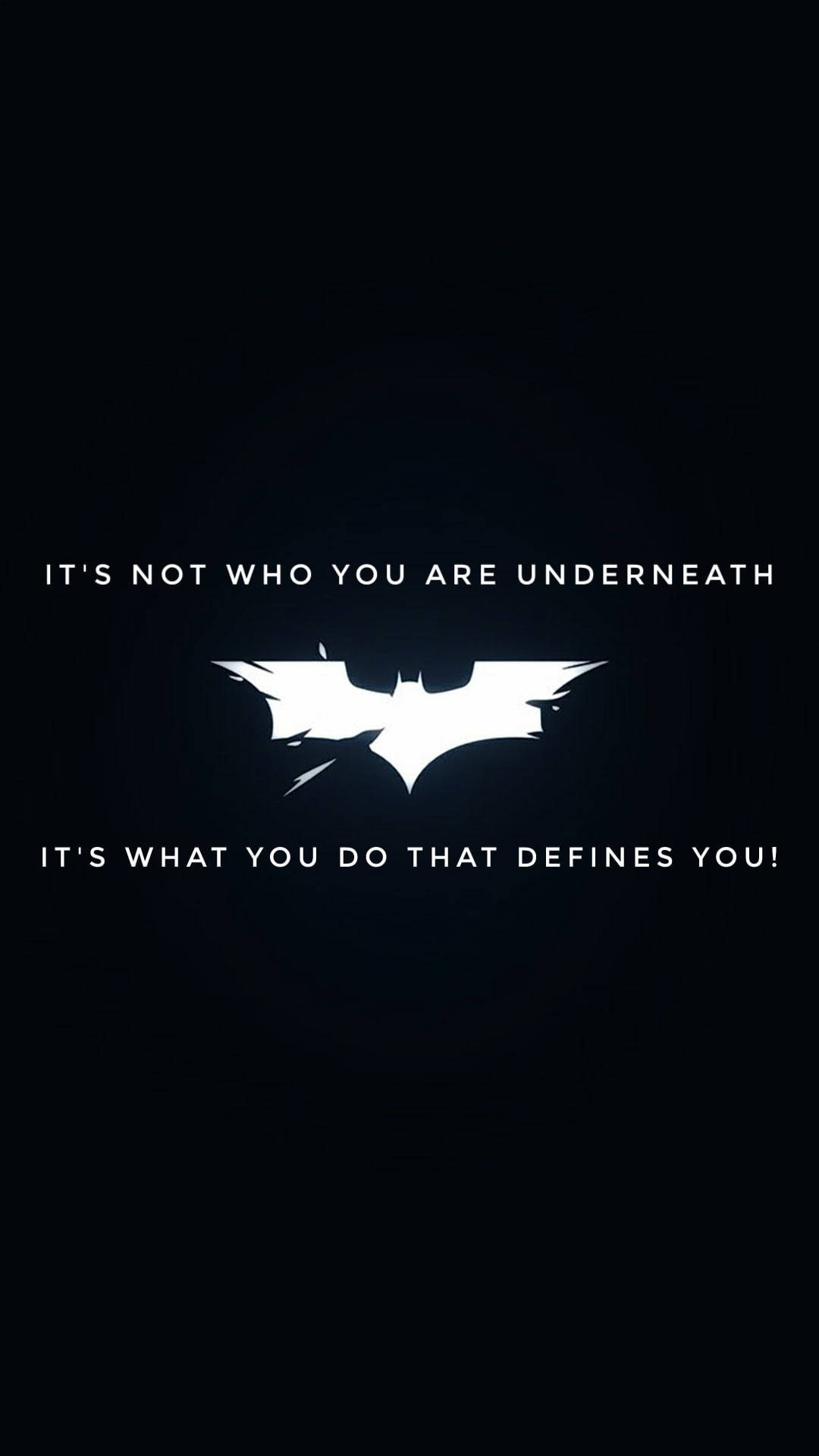 Blue Quote Batman Logo Iphone Background