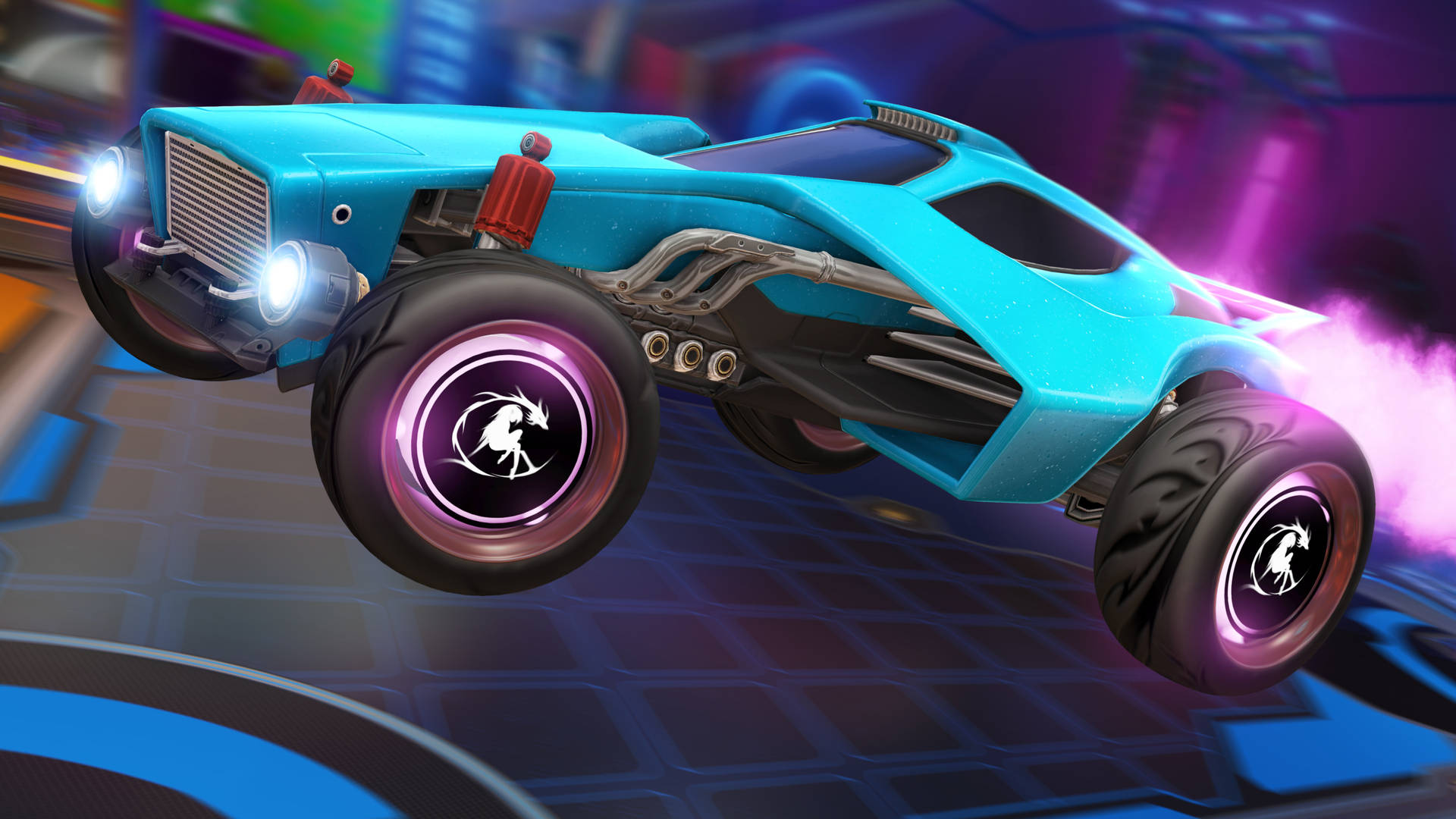 Blue Race Rocket League Car 2k Background