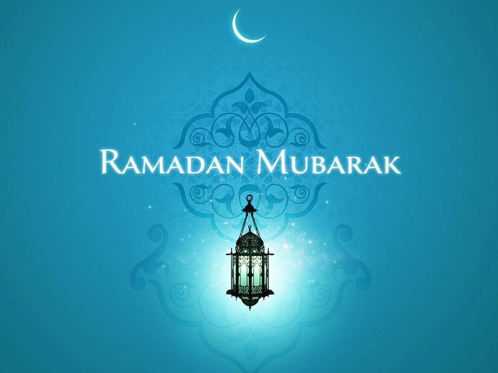 Blue Ramadan Mubarak Background