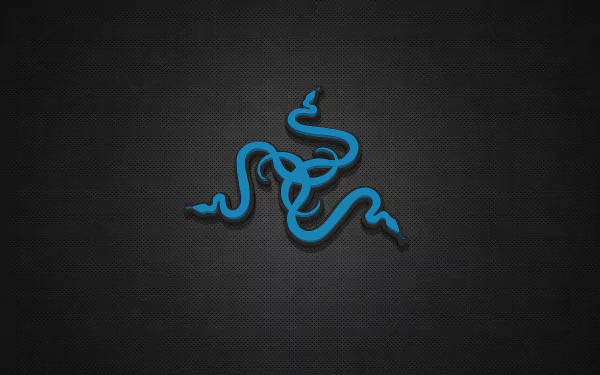 Blue Razer Logo 4k Background