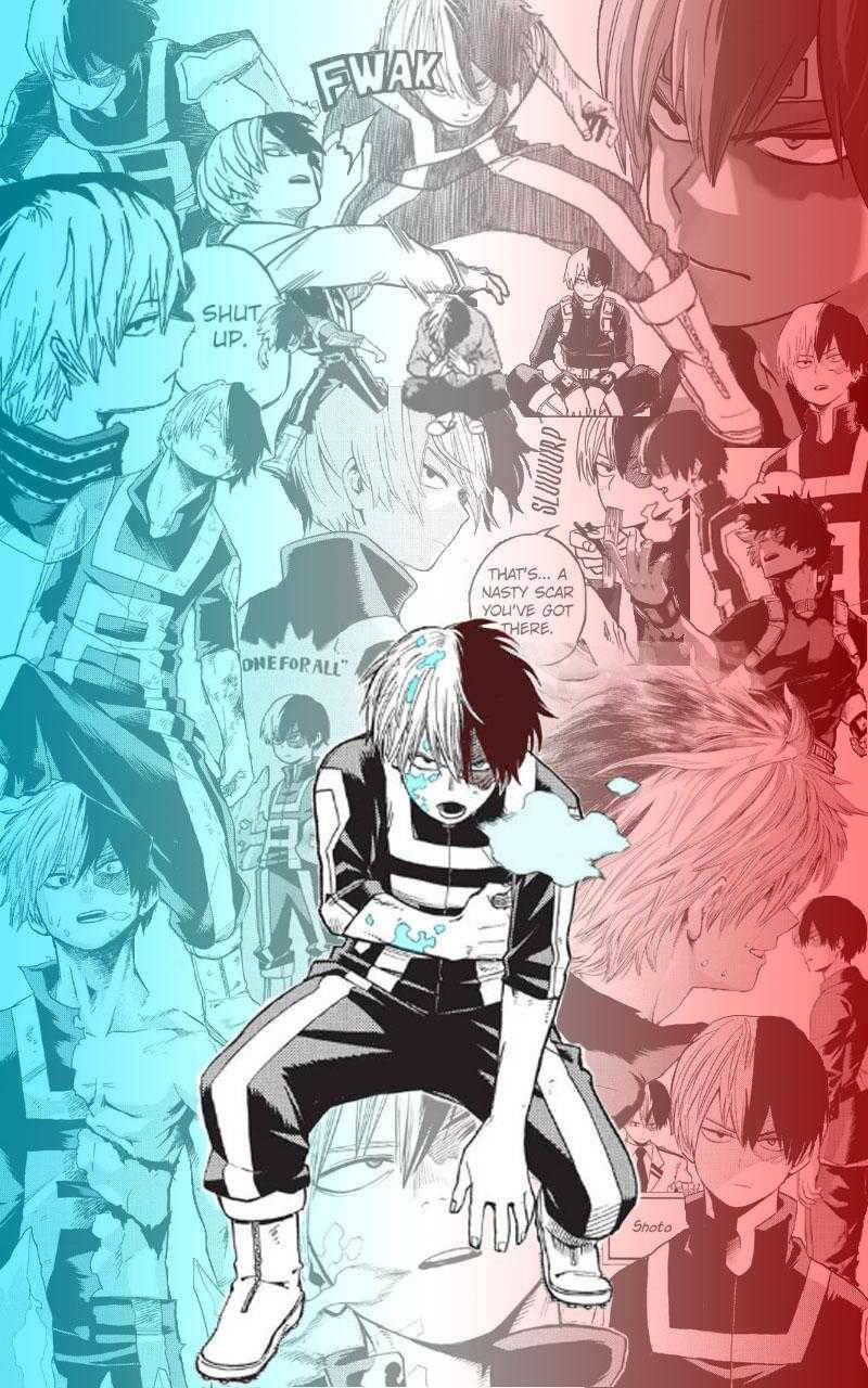 Blue Red Todoroki Aesthetic My Hero Academia Background