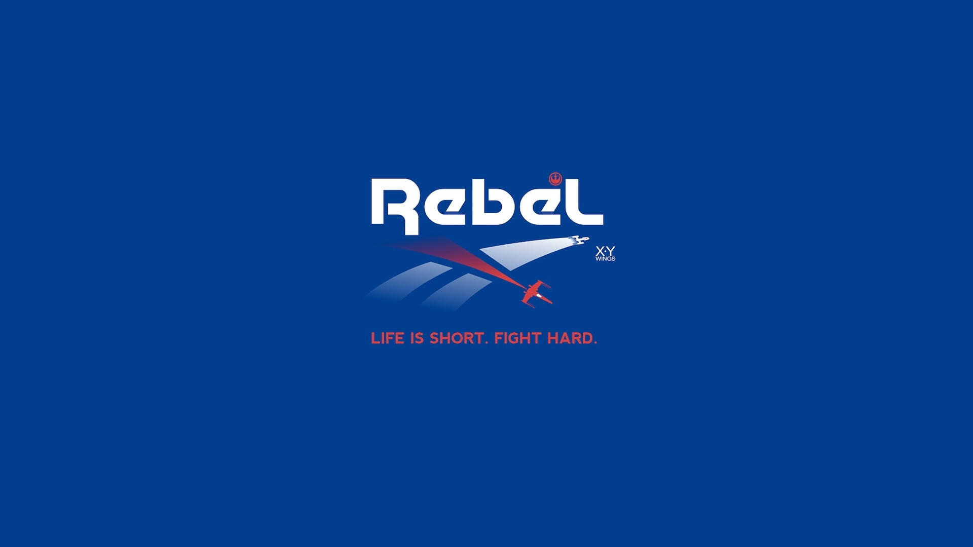 Blue Reebok Parody Logo Background
