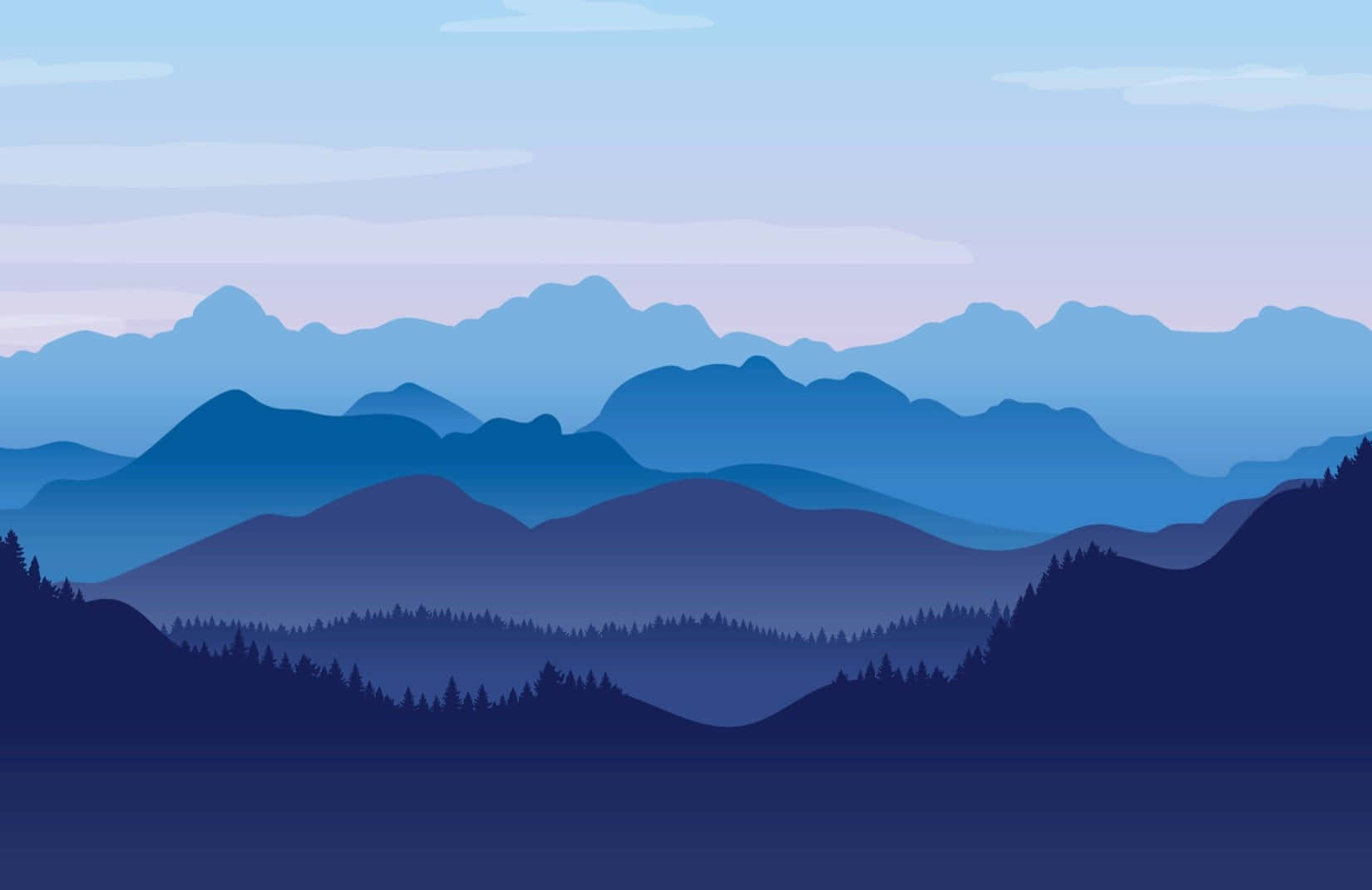 Blue Ridge Mountain Landscape Digital Art Background