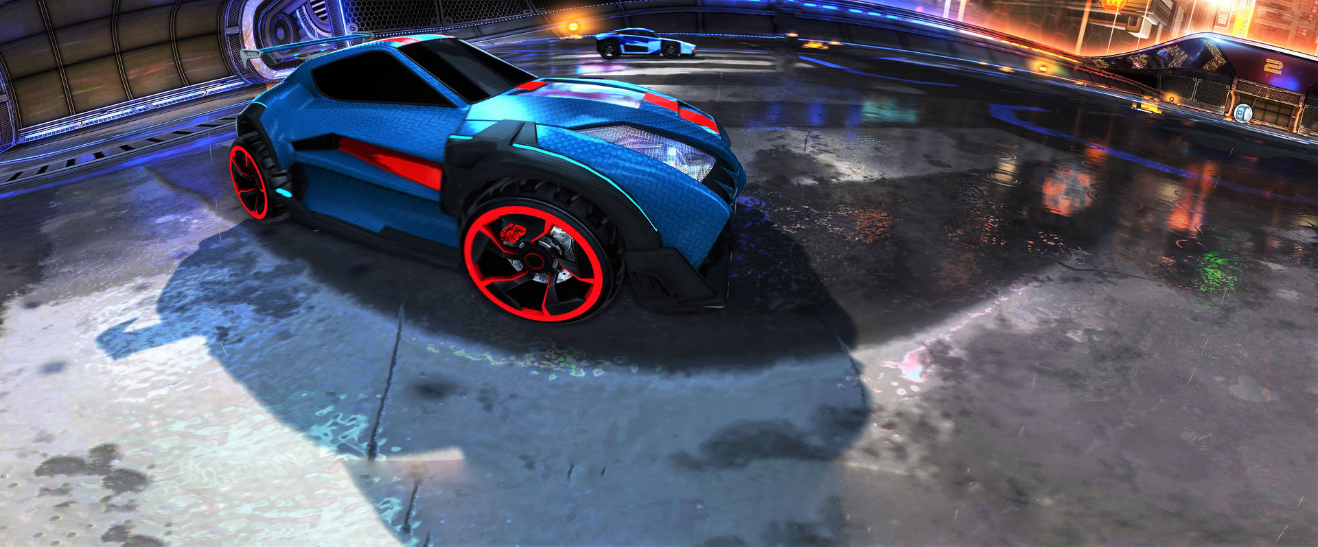 Blue Rocket League Car 2k Background