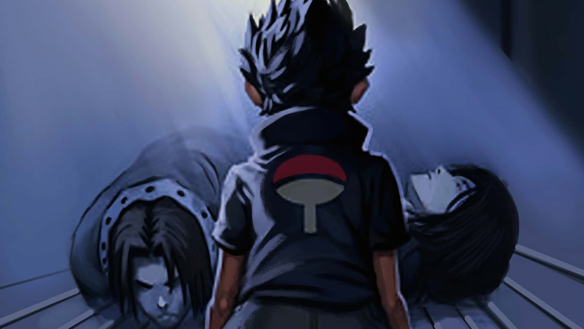 Blue Sasuke Background