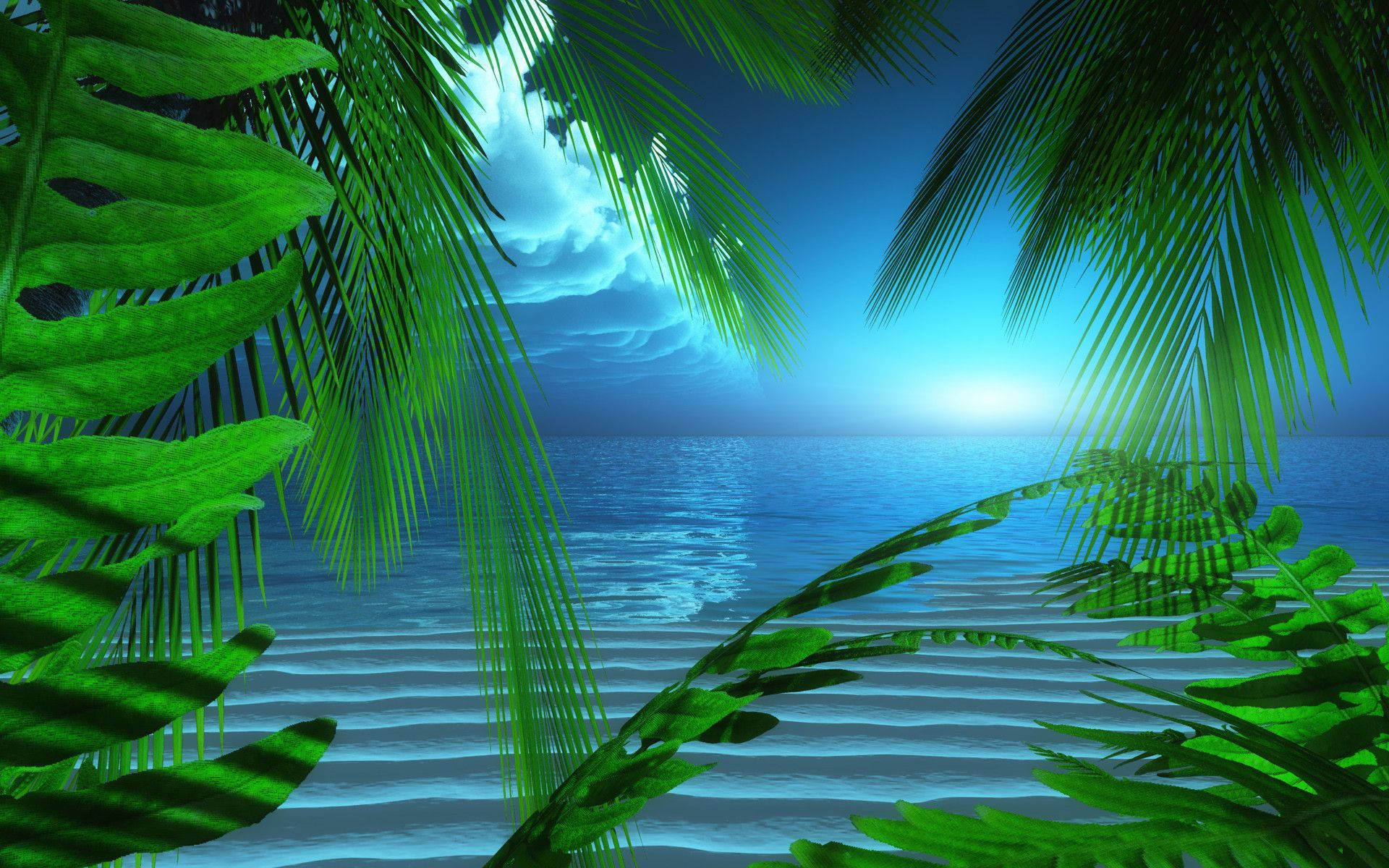 Blue Seaside Light Nature Screen Saver