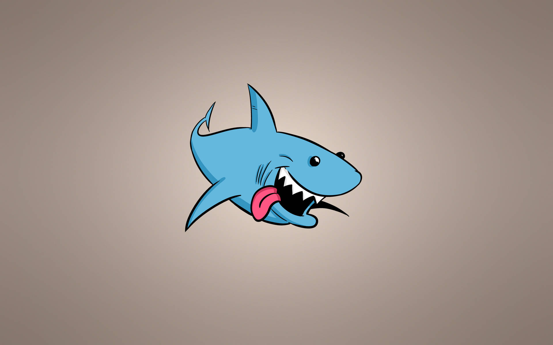 Blue Shark Cartoon Art Background