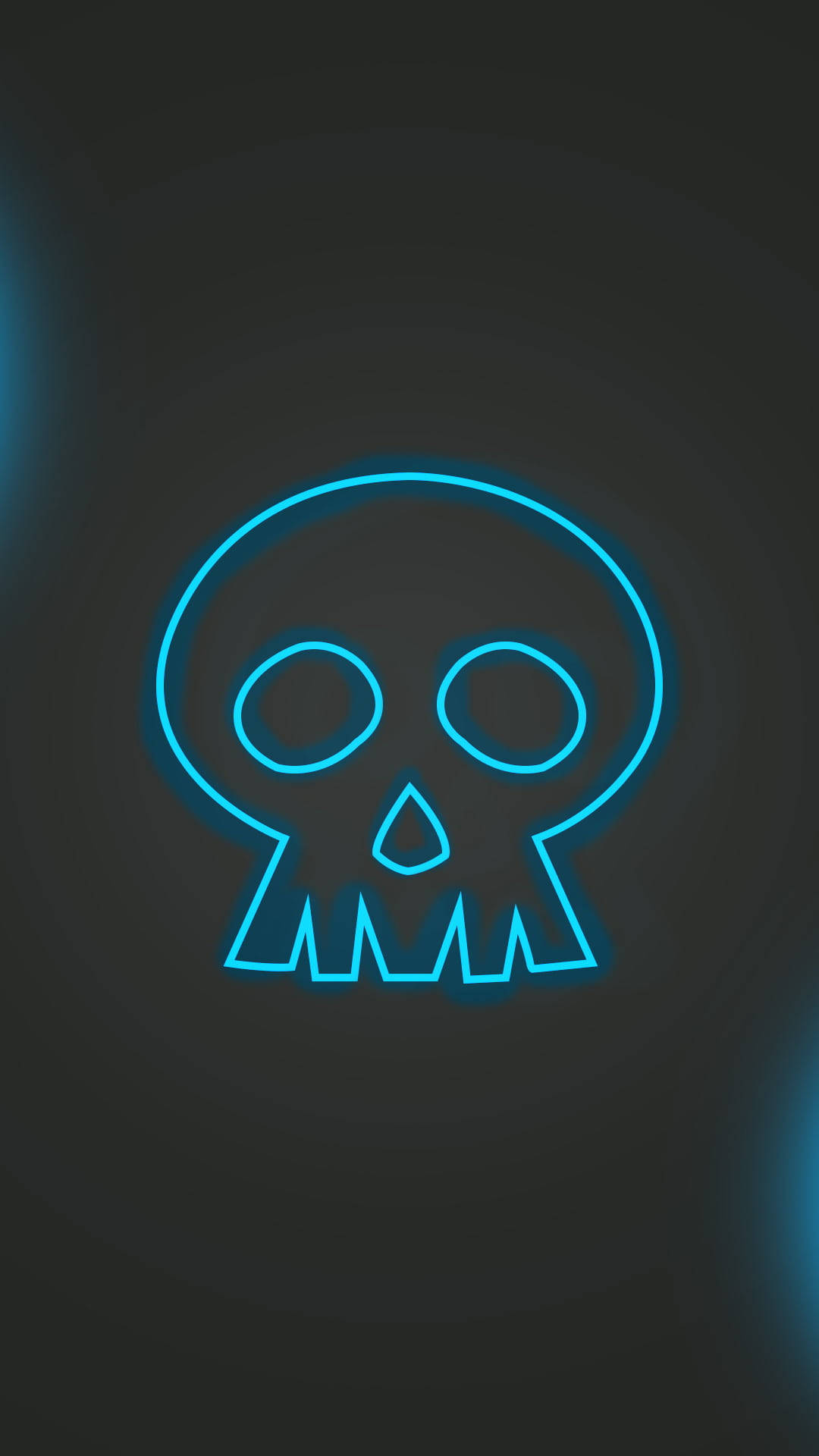 Blue Skull Neon Aesthetic Iphone
