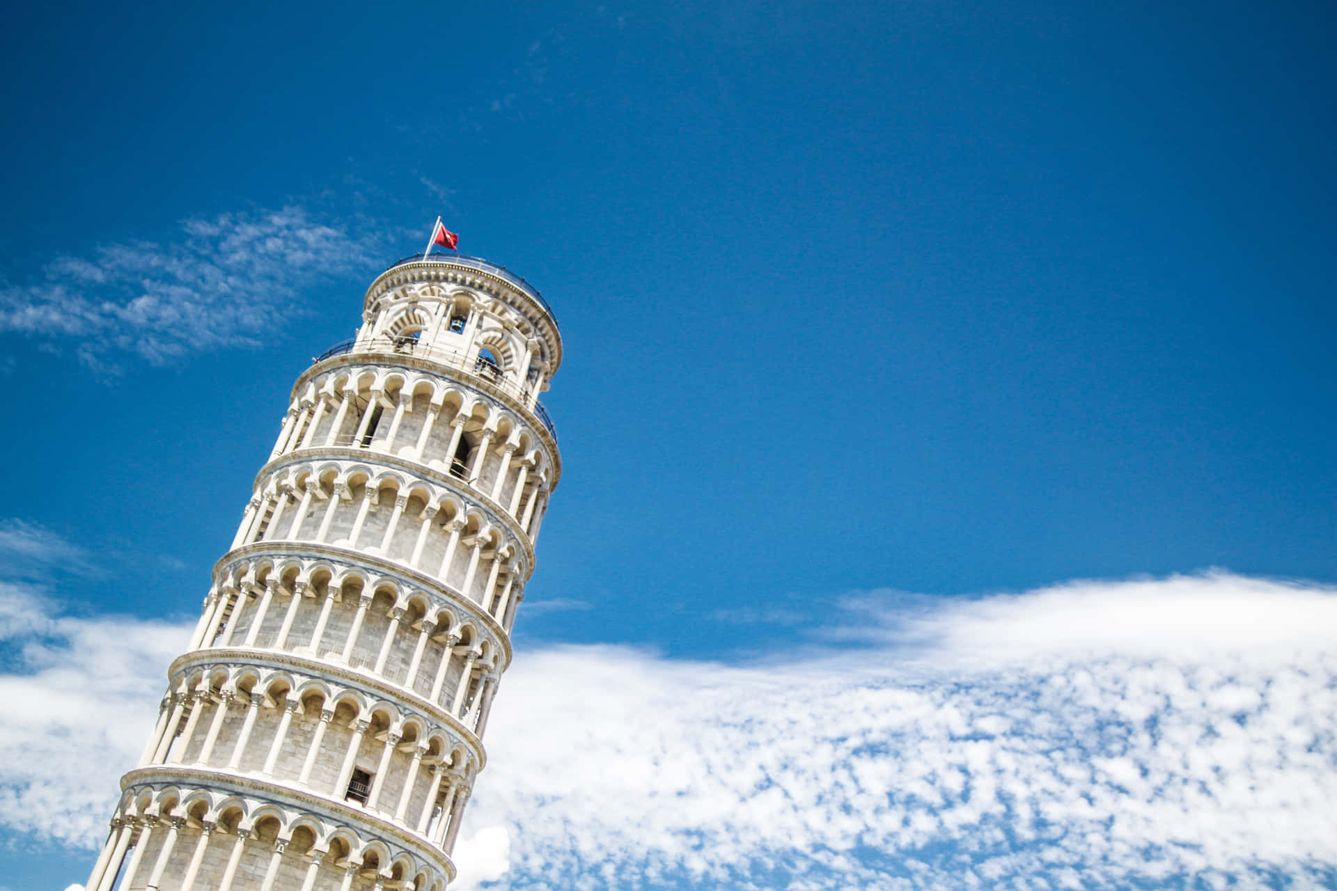Blue Sky And Tower Of Pisa Background