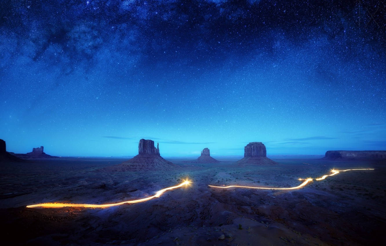 Blue Sky Arizona Desert Background