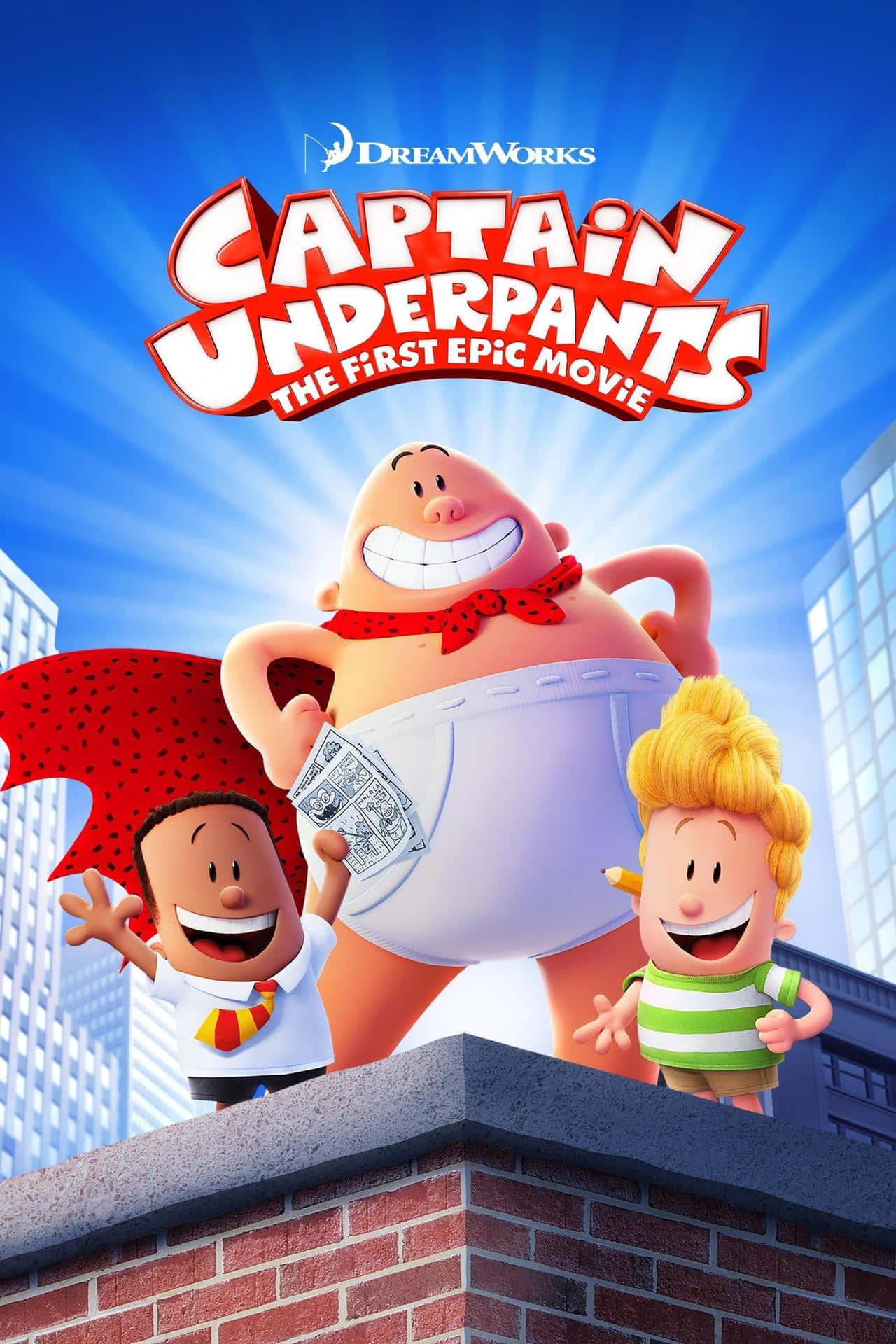 Blue Sky Behind Captain Underpants: The First Epic Movie Background