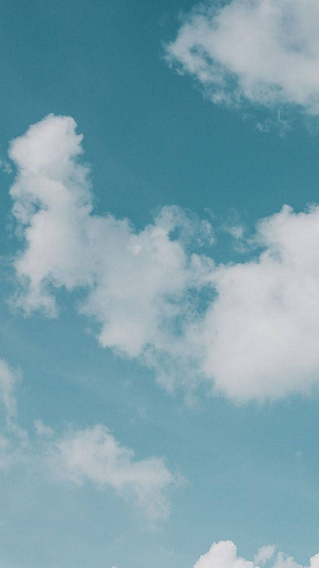 Blue Sky Clouds Aesthetic Tablet Background