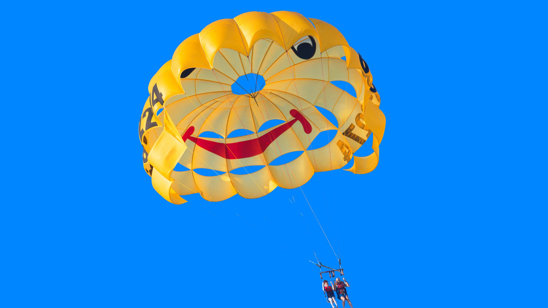 Blue Sky Parasailing Background