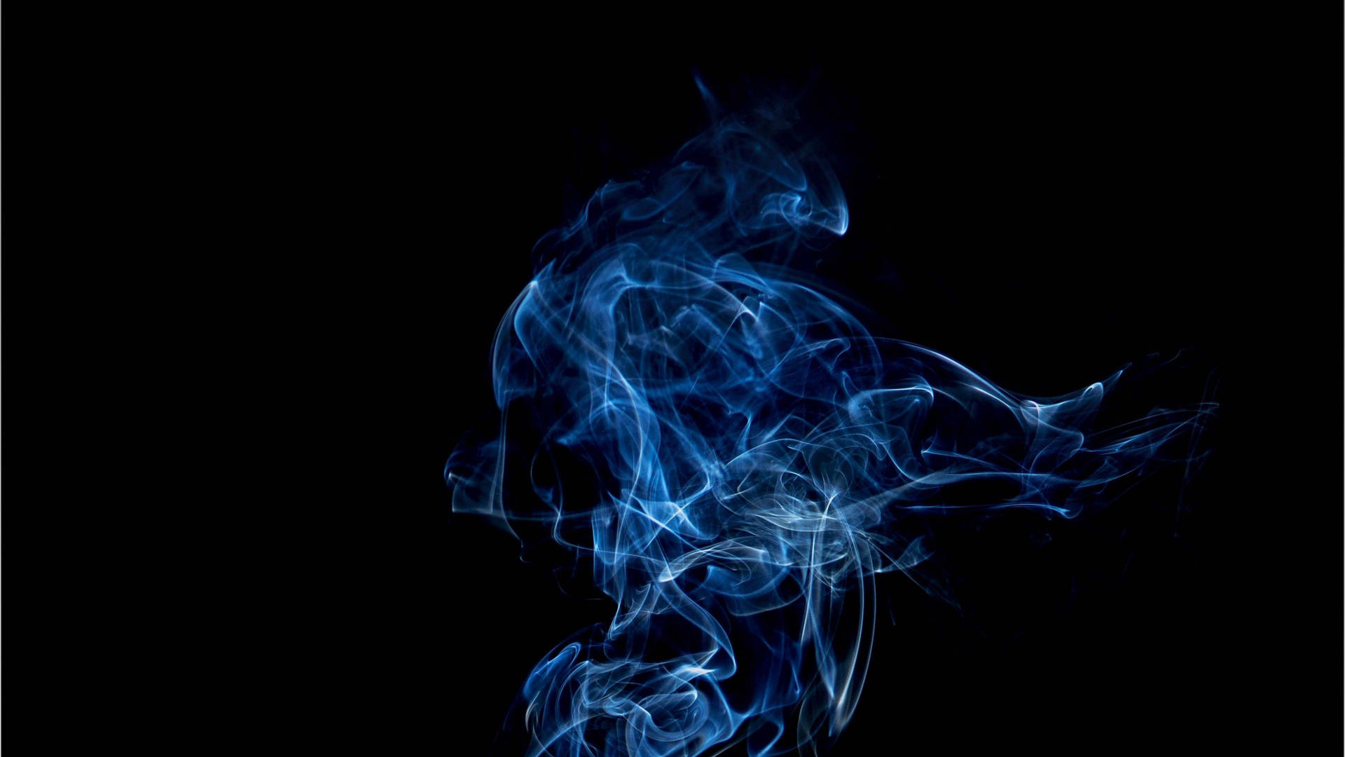 Blue Smoke Abstract