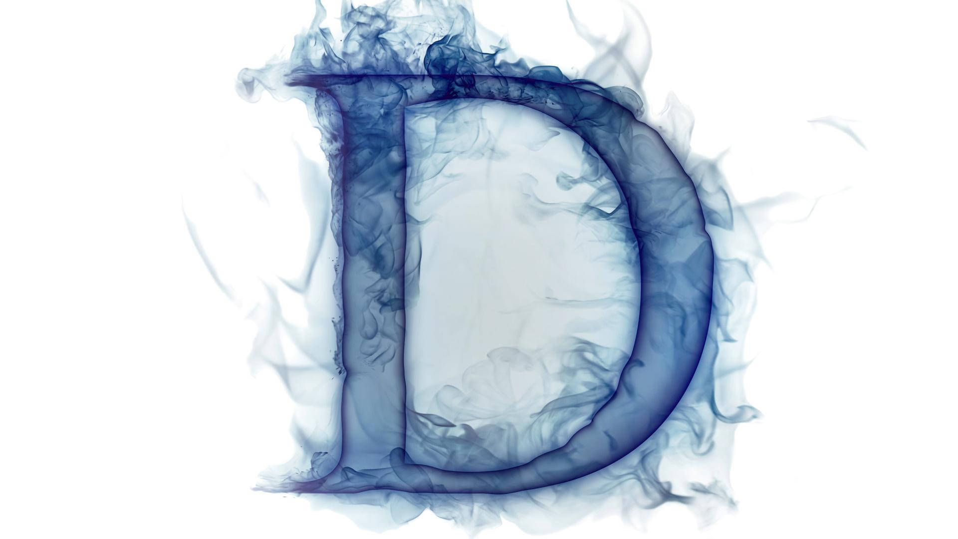 Blue Smoke Letter D Background