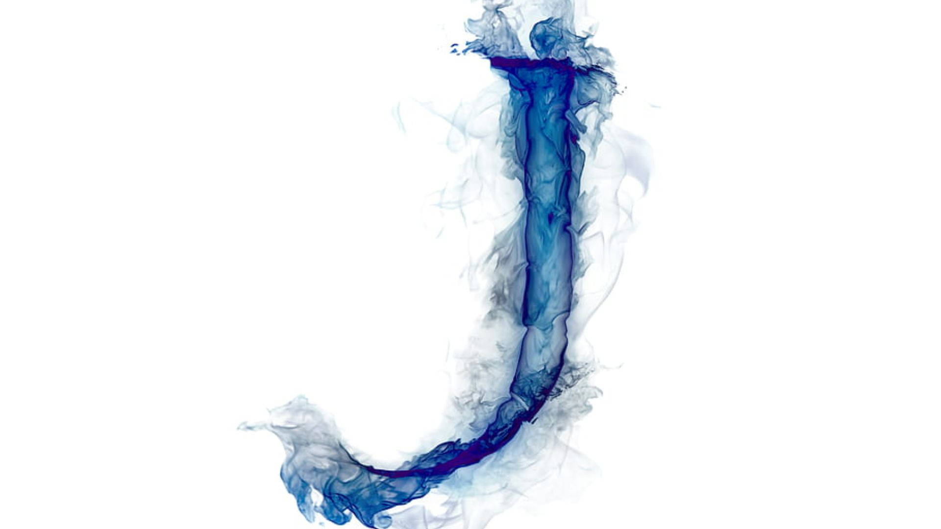 Blue Smoke Letter J Background