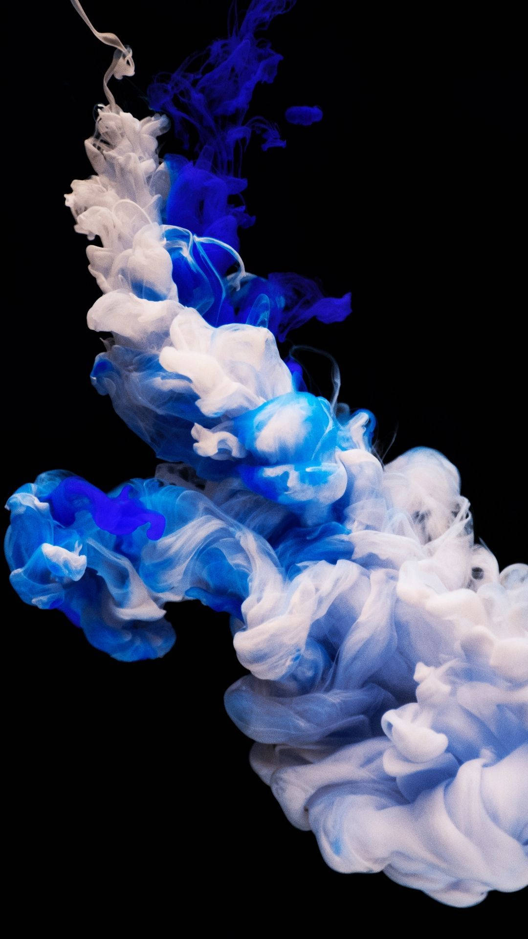 Blue Smoke With White Trail Background