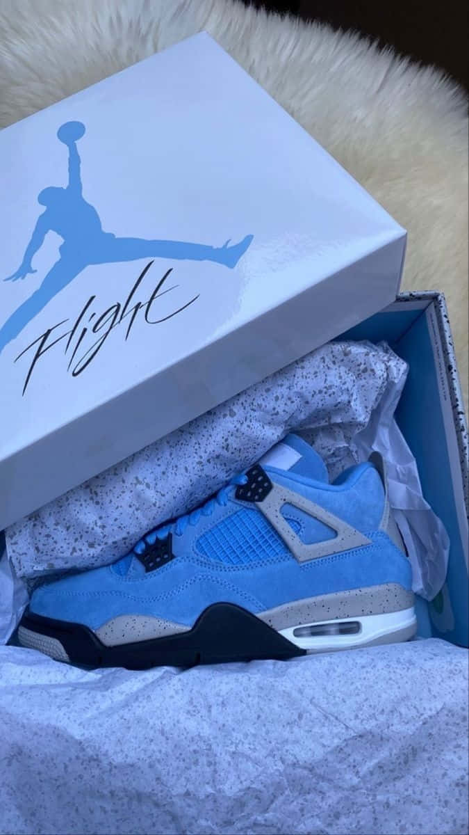 Blue Sneaker Unboxing Background