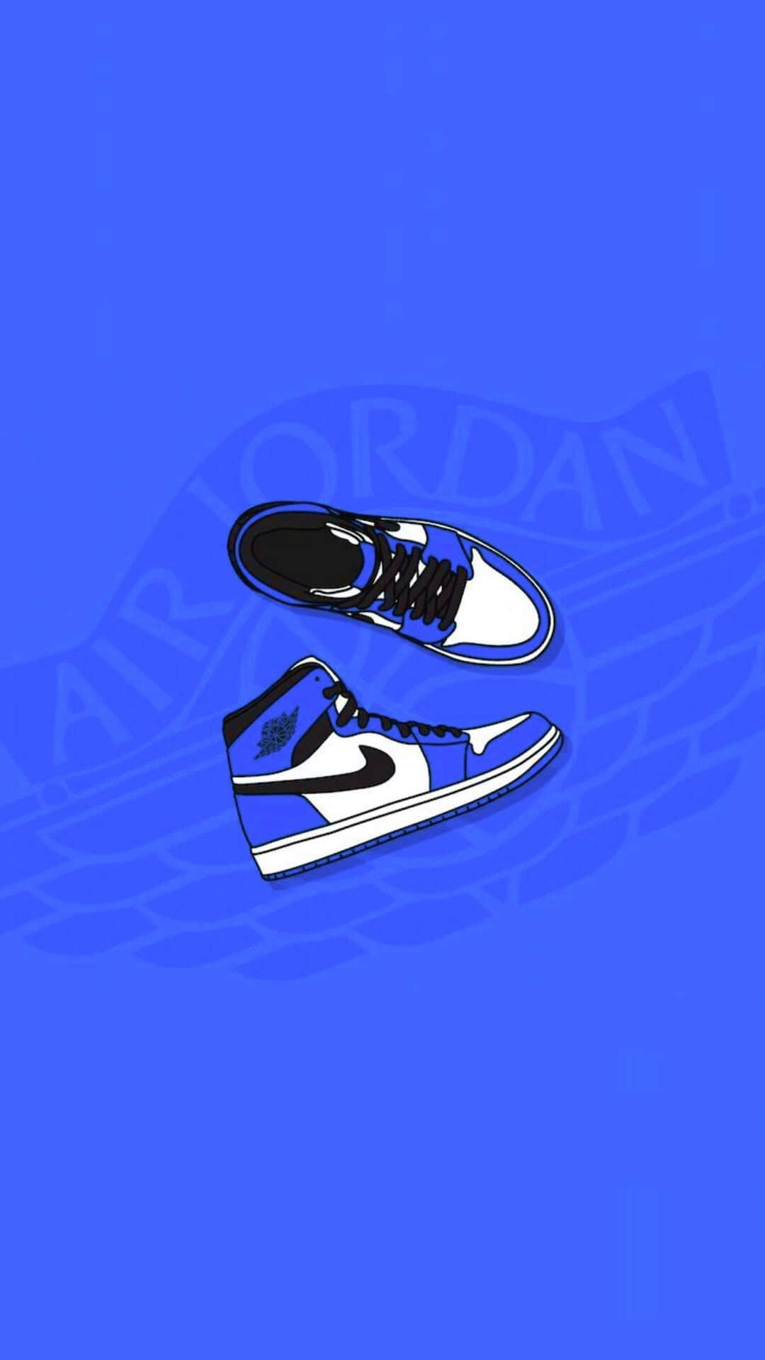 Blue Sneakers Artistic Background Background